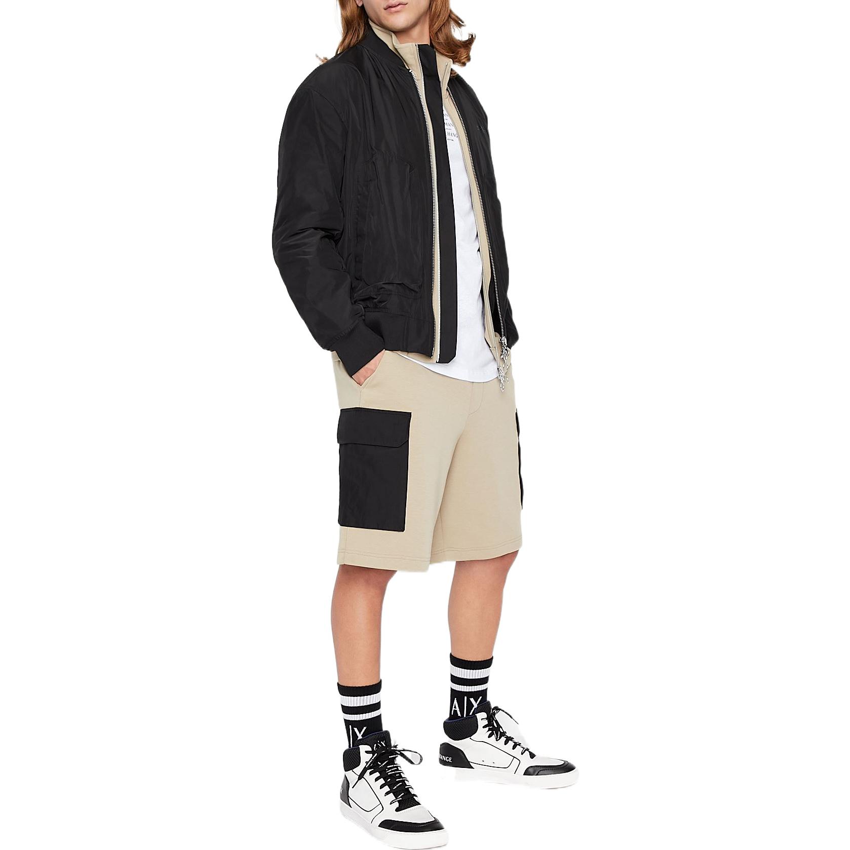 Lookbook Armani Exchange FW22 Black Zip-Up High Neck Jacket 3LZMLG-ZJZGZ-11200