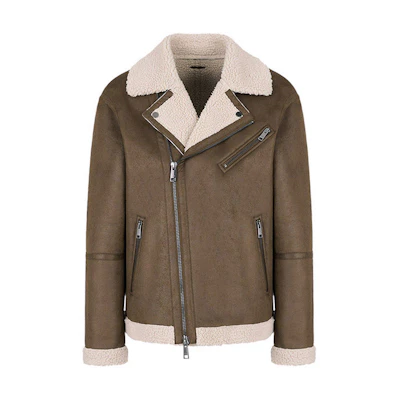 Armani Exchange FW22 Contrast Collar Long Sleeve Jacket Brown () 6LZB37-ZE1DZ-2783
