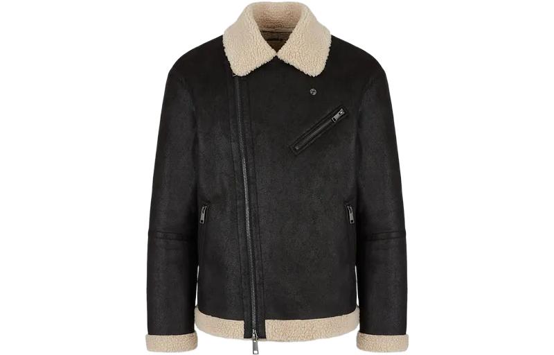 Armani Exchange FW22 Contrast Collar Zip-Up Jacket Black () 6LZB37-ZE1DZ-22AS