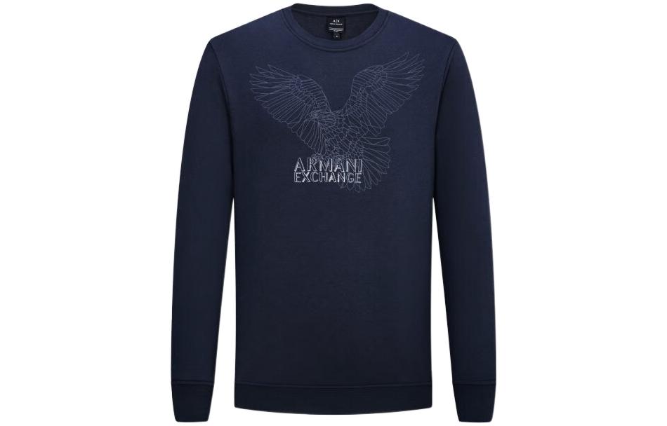 Armani Exchange FW22 Eagle Print Sweater Navy Blue 6LZMHG-ZJ6RZ-1510
