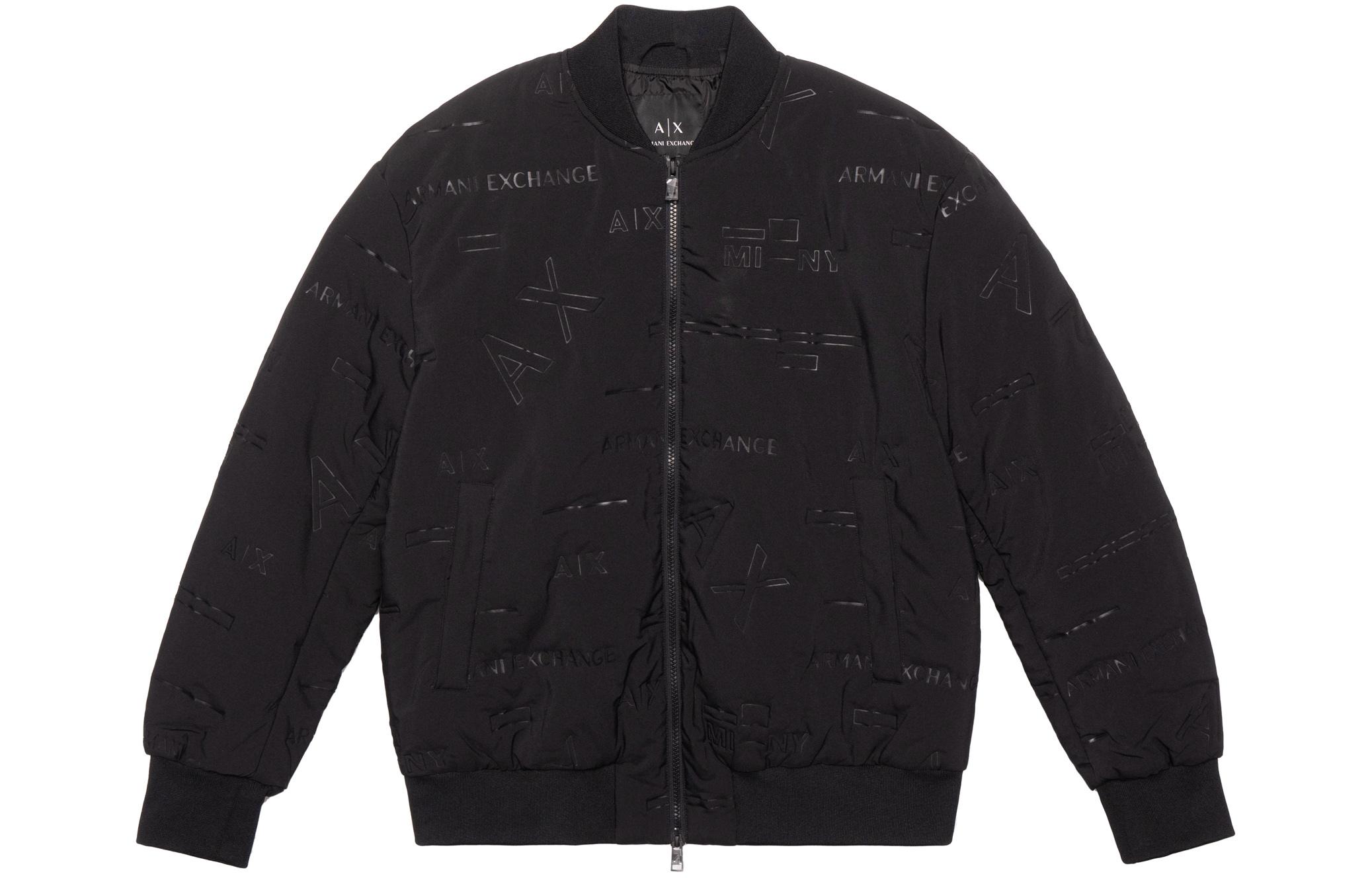 Armani Exchange FW22 Embroidered Logo Bomber Jacket Men’s Black 6LZB04-ZNUDZ-22BA