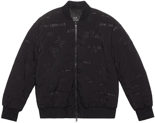 Armani Exchange FW22 刺繡標誌男士黑色飛行夾克 6LZB04-ZNUDZ-22BA Buy Armani Exchange FW22 刺繡標誌男士黑色飛行夾克 6LZB04-ZNUDZ-22BA