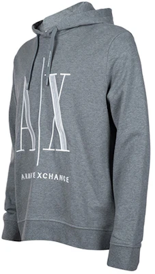 Armani Exchange FW22 灰色連帽衫配色拼接刺繡標誌 8NZMPC-ZJ1ZZ-3930 Lookbook Armani Exchange FW22 灰色連帽衫配色拼接刺繡標誌 8NZMPC-ZJ1ZZ-3930