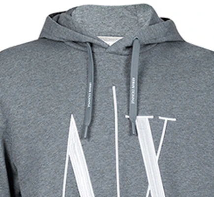 Armani Exchange FW22 灰色連帽衫配色拼接刺繡標誌 8NZMPC-ZJ1ZZ-3930 Sizing Armani Exchange FW22 灰色連帽衫配色拼接刺繡標誌 8NZMPC-ZJ1ZZ-3930