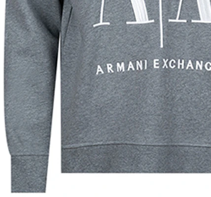 Armani Exchange FW22 灰色連帽衫配色拼接刺繡標誌 8NZMPC-ZJ1ZZ-3930 1