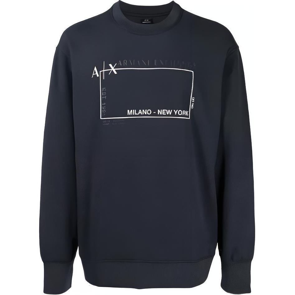Armani Exchange FW22 Logo Print Casual Long-Sleeve Sweatshirt 6LZMJA-ZJXFZ-1510
