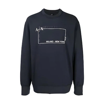Armani Exchange FW22 Logo Print Casual Long-Sleeve Sweatshirt 6LZMJA-ZJXFZ-1510