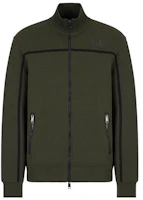 Armani Exchange FW22 Logo Print Striped Zip Jacket Men’s Dark Green 6LZMFD-ZJ5NZ-1851 Armani Exchange FW22 Logo Print Striped Zip Jacket Men’s Dark Green 6LZMFD-ZJ5NZ-1851