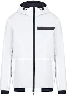 Armani Exchange FW22 Logo Striped Zip-Up Jacket for Men - White 3LZB11-ZNJ7Z-11100 Buy Armani Exchange FW22 Logo Striped Zip-Up Jacket for Men - White 3LZB11-ZNJ7Z-11100