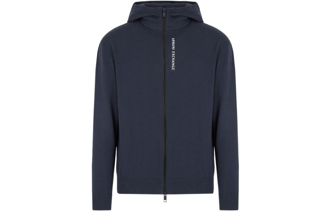 Armani Exchange FW22 Logo Zip-Up Jacket Navy Blue Men’s 3LZE1B-ZMQ7Z-25CL