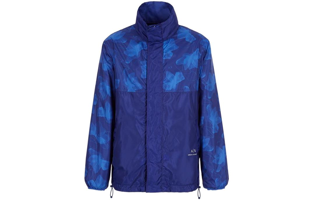 Armani Exchange FW22 Reversible Logo Print Zip Jacket Blue Outerwear 3LZB55-ZNBWZ-185BB