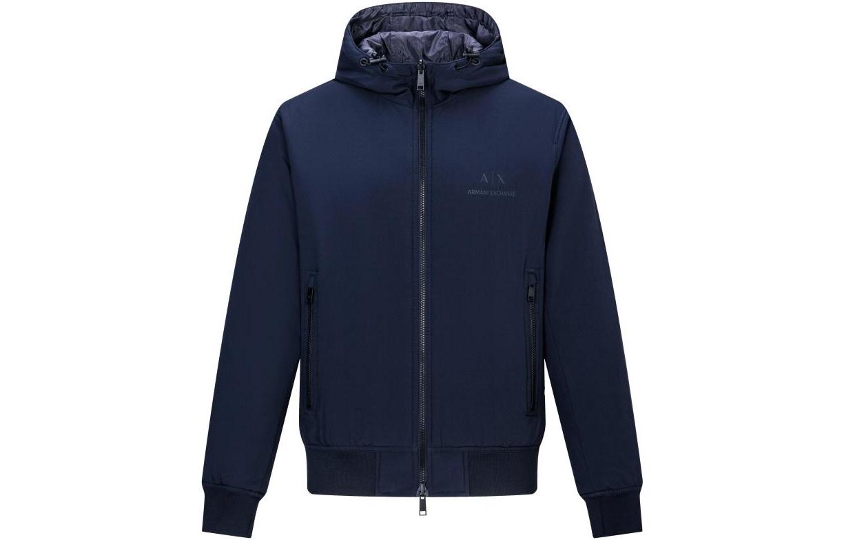Order Armani Exchange FW22 Reversible Printed Cotton Jacket  Navy Blue. 6LZB11-ZNICZ-25DN