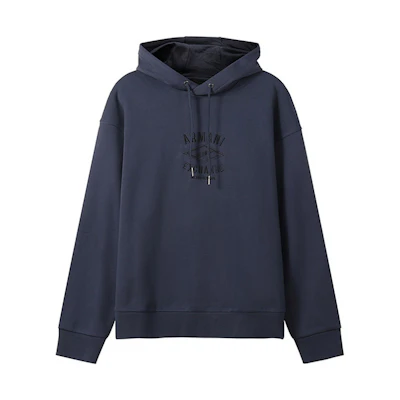 Armani Exchange FW22 Solid Logo Embroidered Sweatshirt Blue-Grey 6LZMLD-ZJNBZ-1978