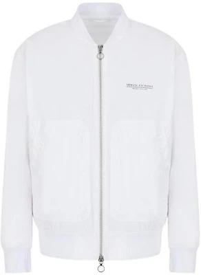 Armani Exchange FW22 White Letter Print Zip Jacket for Men 3LZBL2-ZNSPZ-11100 Buy Armani Exchange FW22 White Letter Print Zip Jacket for Men 3LZBL2-ZNSPZ-11100