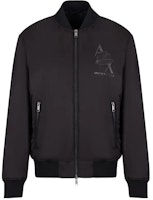 Armani Exchange FW23 Black Eagle Logo Baseball Collar Jacket. 6RZB05-ZNUEZ-1200 Armani Exchange FW23 Black Eagle Logo Baseball Collar Jacket. 6RZB05-ZNUEZ-1200