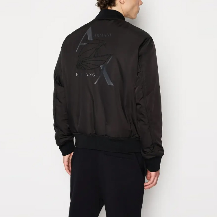 Purchase 알마니 익스체인지 FW23 블랙 이글 로고 야구 칼라 재킷. 6RZB05-ZNUEZ-1200