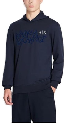 ARMANI EXCHANGE FW23 Hoodie Hitam dengan Cetakan Logo. 6RZMBB-ZJBWZ-1200 3