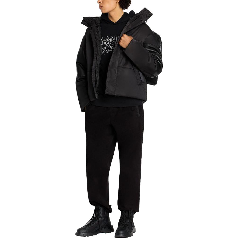 Sizing ARMANI EXCHANGE FW23 Hoodie Hitam dengan Cetakan Logo. 6RZMBB-ZJBWZ-1200