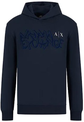 ARMANI EXCHANGE FW23 Hoodie Hitam dengan Cetakan Logo. 6RZMBB-ZJBWZ-1200 Cheap ARMANI EXCHANGE FW23 Hoodie Hitam dengan Cetakan Logo. 6RZMBB-ZJBWZ-1200