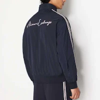 Purchase ARMANI EXCHANGE FW23 海軍藍棉質外套,雙線logo刺繡設計。 6RZBL6-ZN2UZ-1583