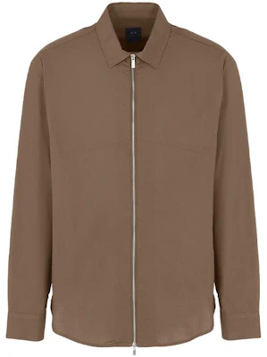 Armani Exchange FW23 Brown Solid Zip-Up Collar Jacket 6RZCL6-ZN2VZ-1784 Order Armani Exchange FW23 Brown Solid Zip-Up Collar Jacket 6RZCL6-ZN2VZ-1784