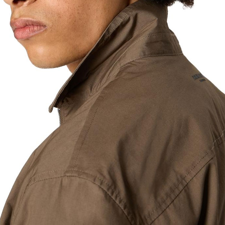 Sizing Armani Exchange FW23 Brown Solid Zip-Up Collar Jacket 6RZCL6-ZN2VZ-1784