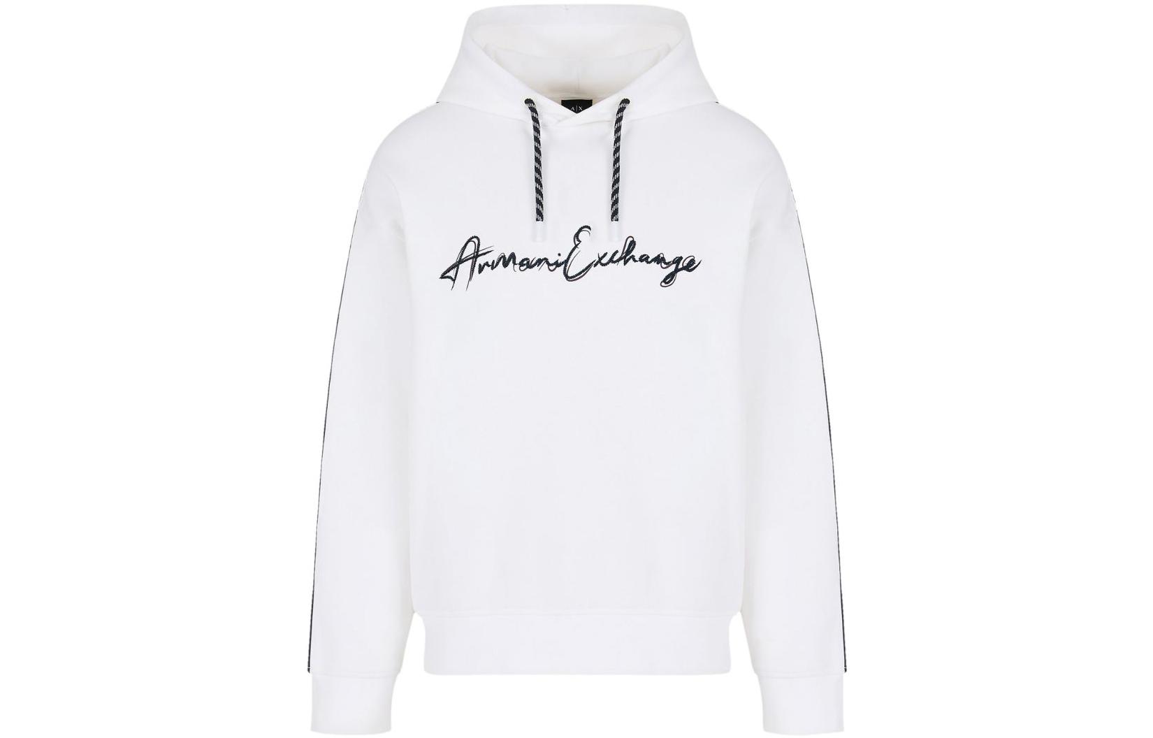 Armani Exchange FW23 Colorblock Logo Print Hoodie for Men 6RZMLD-ZJZGZ-1116