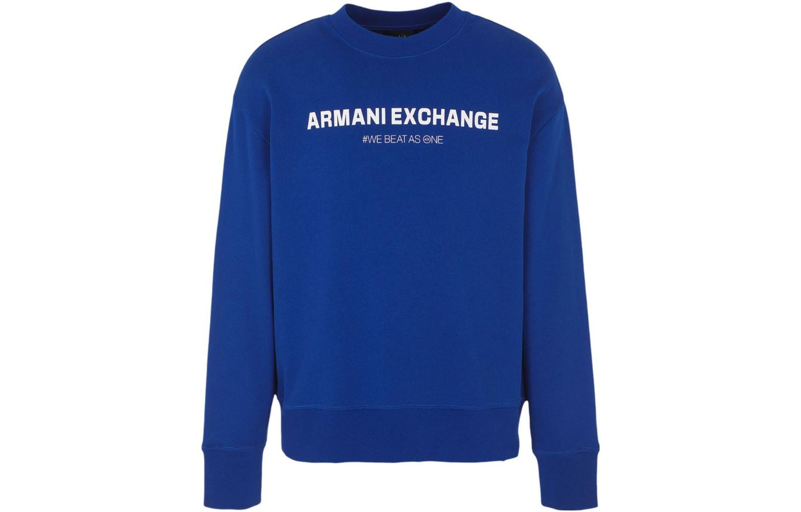 Armani Exchange FW23 Letter Print Crewneck Pullover Sweatshirt 6RZMHG-ZJDGZ-115AE