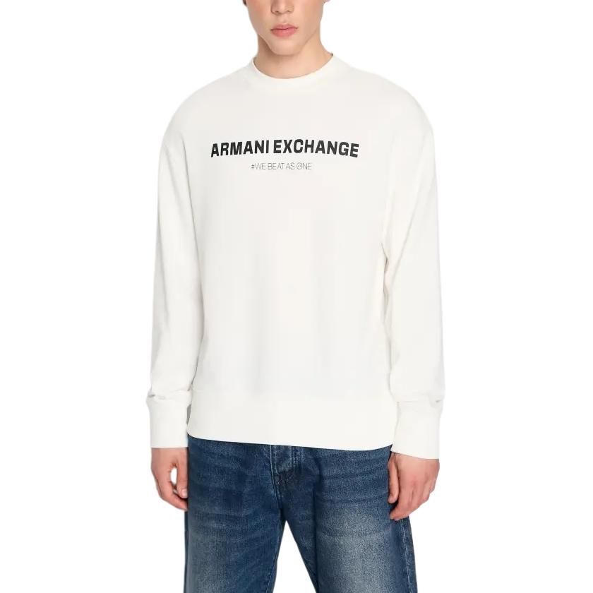 Lookbook Armani Exchange FW23 Baju Sejuk Crewneck Cetakan Huruf 6RZMHG-ZJDGZ-115AE