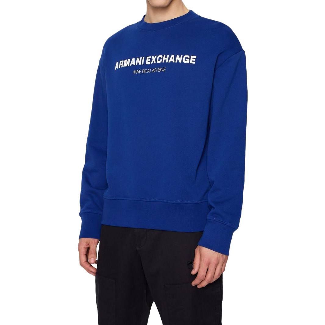 Sizing Armani Exchange FW23 Baju Sejuk Crewneck Cetakan Huruf 6RZMHG-ZJDGZ-115AE
