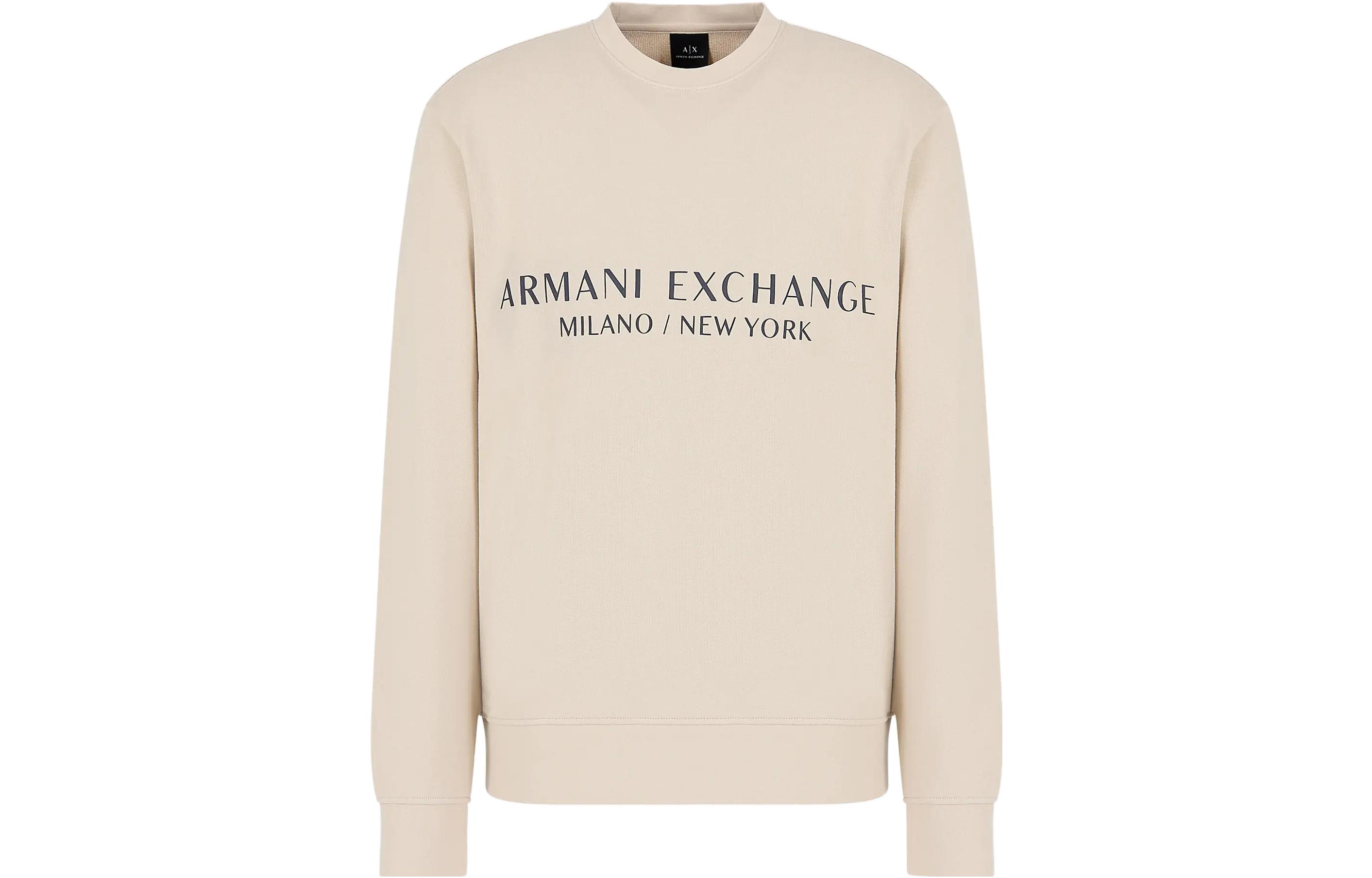 Armani Exchange FW23 Logo Print Crewneck Pullover Sweatshirt Men 8NZM88-ZJKRZ-1934