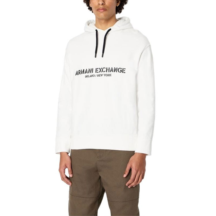 Armani Exchange FW23 Logo Print Drawstring Hoodie for Men 6RZMLE-ZJ4XZ-1784 圖 3