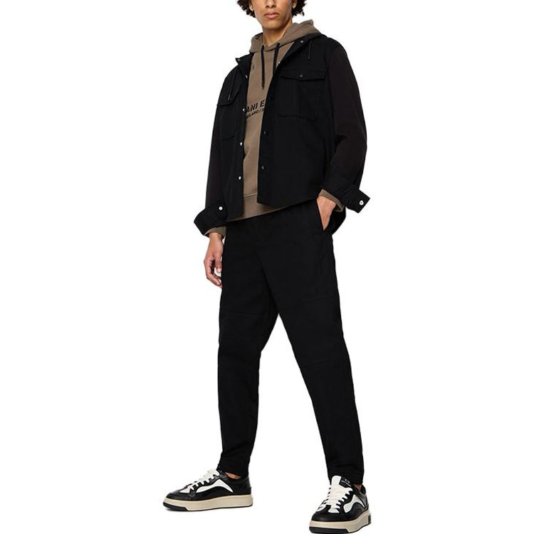 Armani Exchange FW23 Logo Print Drawstring Hoodie for Men 6RZMLE-ZJ4XZ-1784 圖 7