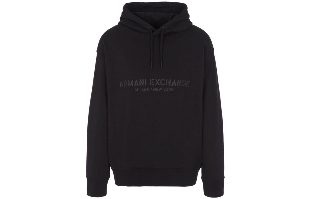 Armani Exchange FW23 Logo Print Drawstring Hoodie for Men 6RZMLE-ZJ4XZ-1784 圖 8