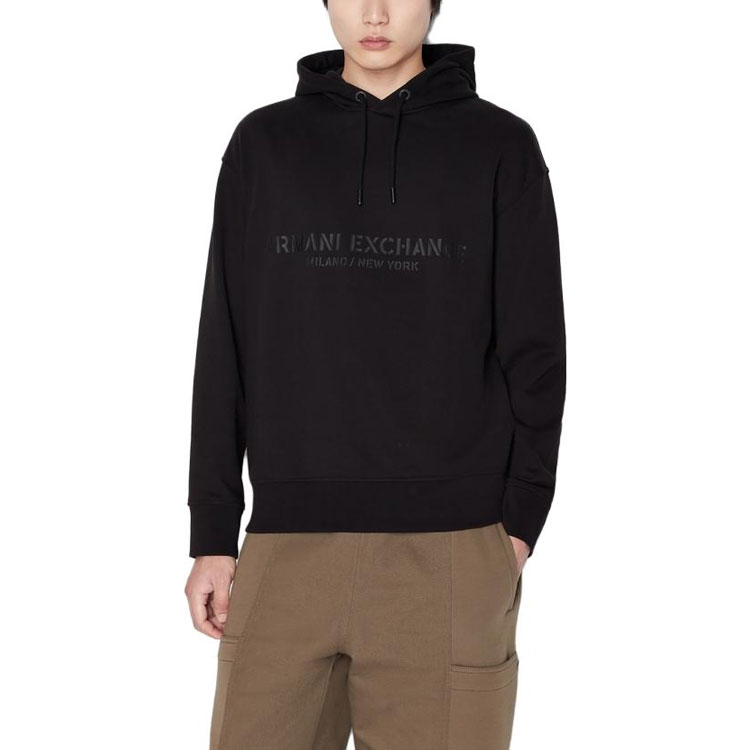 Armani Exchange FW23 Logo Print Drawstring Hoodie for Men 6RZMLE-ZJ4XZ-1784 圖 9
