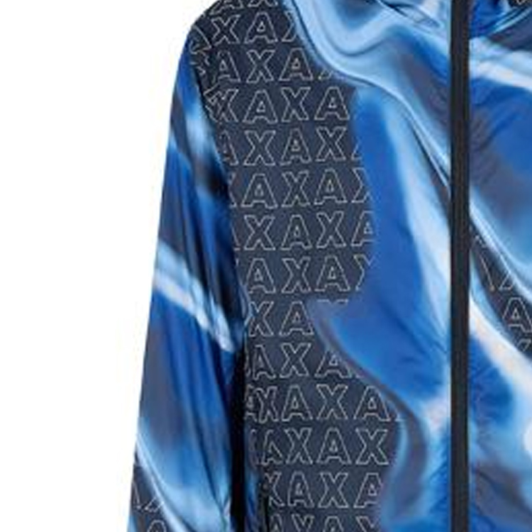 Cheap Armani Exchange FW23 雙面穿Logo圖案外套 深藍色 6RZB10-ZNUQZ-25EZ