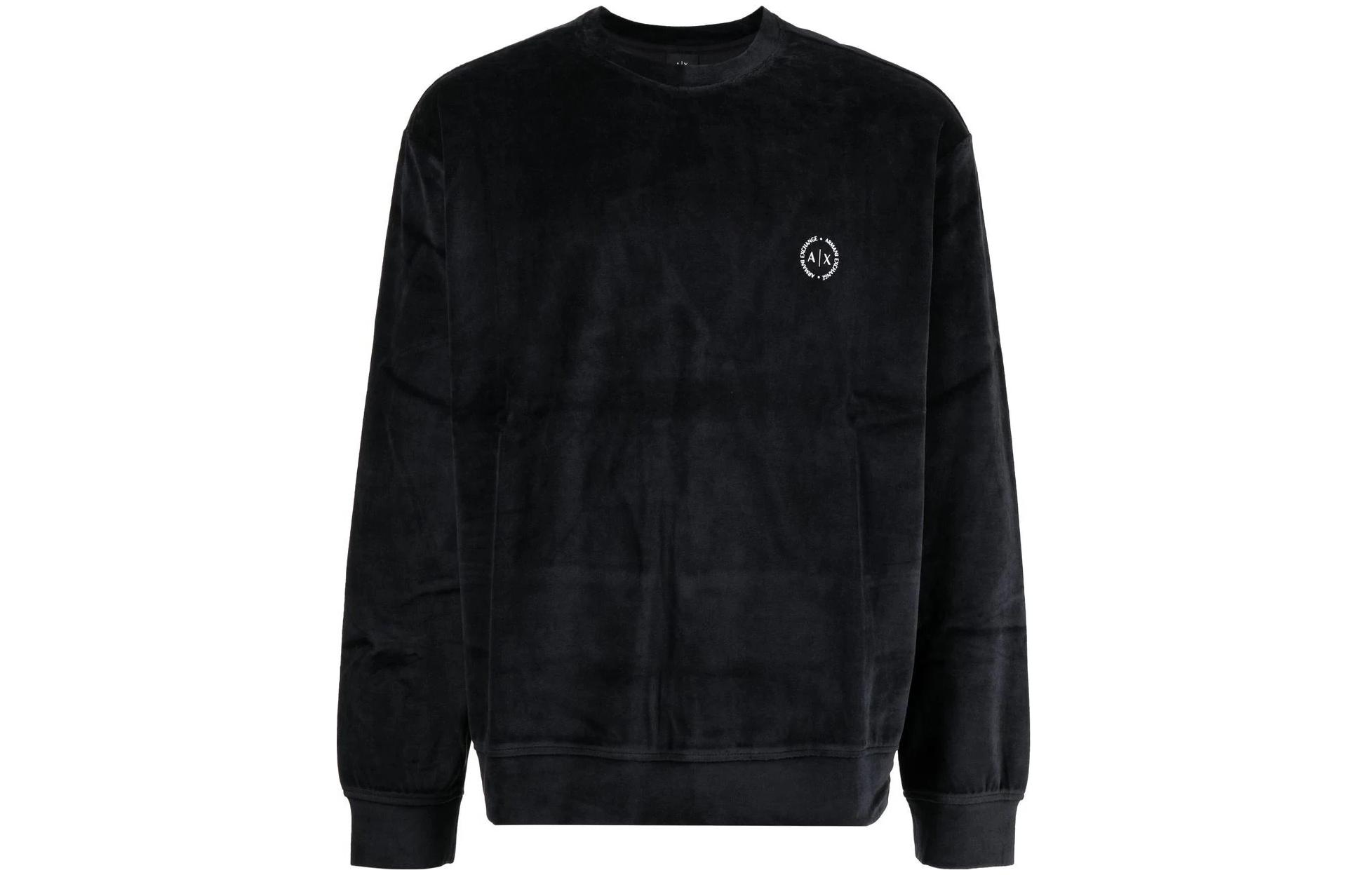 Armani Exchange FW23 Solid Color Logo Print Long Sleeve Sweatshirt 8NZMCH-ZJZFZ-1510