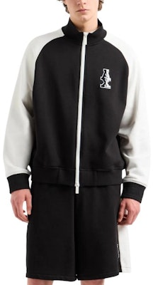 阿玛尼AX FW24拼色logo立领拉链卫衣 男款 多色 6DZMLE-ZJ4XZ-52AM Lookbook 阿玛尼AX FW24拼色logo立领拉链卫衣 男款 多色 6DZMLE-ZJ4XZ-52AM