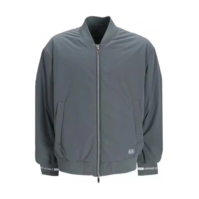 Armani Exchange Gray Baseball Collar Zip-Up Jacket 3DZBL0-ZN3FZ-1888