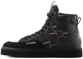 Armani Exchange High-Top Lace-Up 'Black Nylon' XUZ043XV6401S277 Armani Exchange High-Top Lace-Up 'Black Nylon' XUZ043XV6401S277