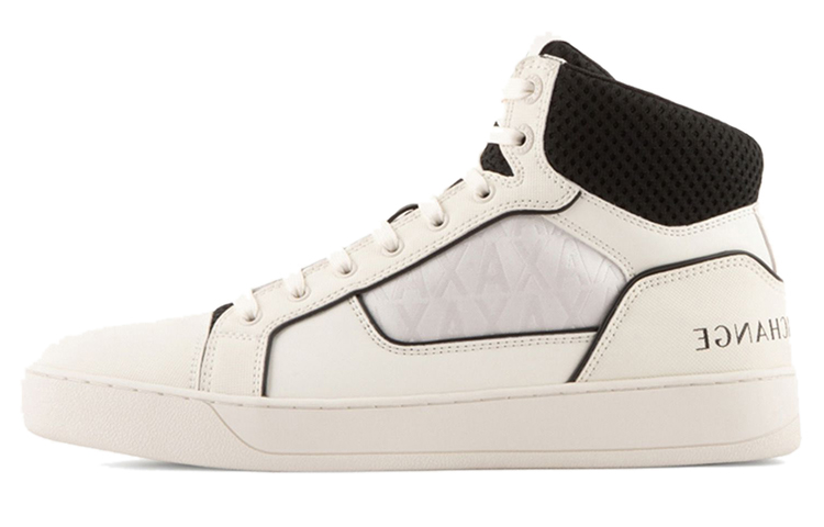 Buy 阿玛尼Exchange高帮系带“白色时尚” XUZ047XV6471N480