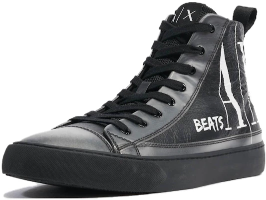 Armani Exchange High-Top Sneaker 'Black Leather' XUZ021XV55000007 Lookbook Armani Exchange High-Top Sneaker 'Black Leather' XUZ021XV55000007