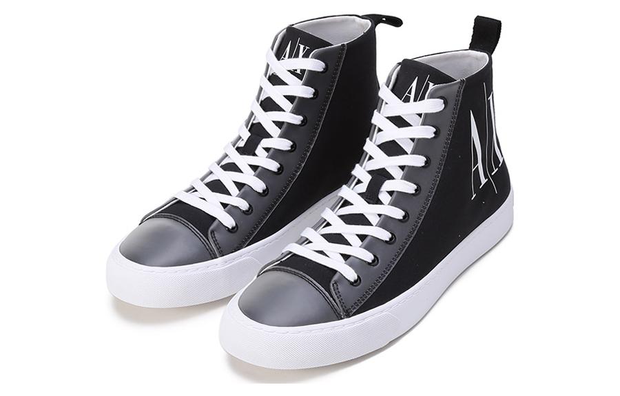 Lookbook Armani Exchange High-Top Sneakers 'Black Fashion' XUZ021XV21200002
