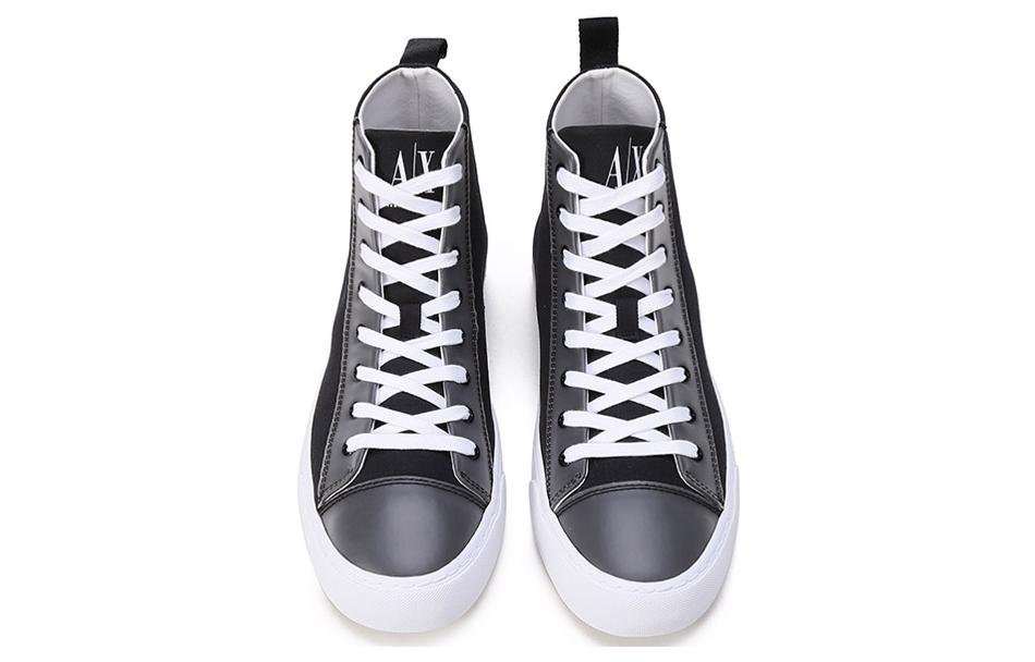 Shop Armani Exchange High-Top Sneakers 'Black Fashion' XUZ021XV21200002