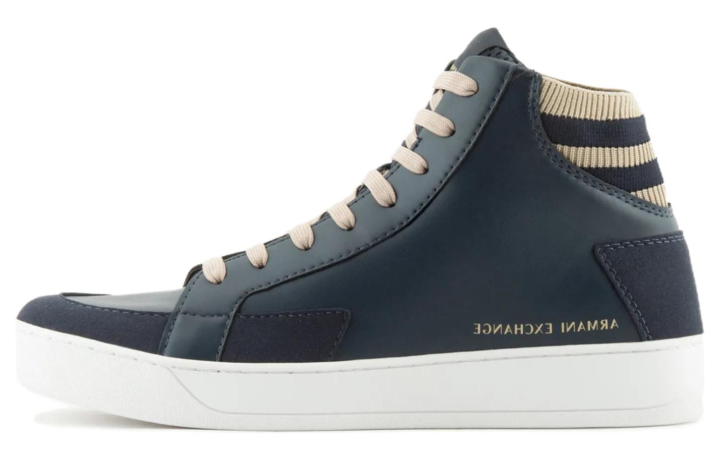 Armani Exchange High-Top Sneakers 'Blue' XUZ054XV7831T068