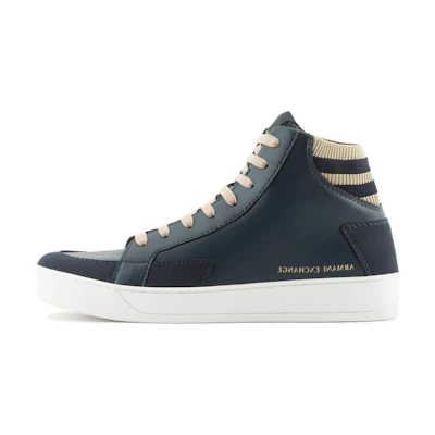 Armani Exchange High-Top Sneakers 'Blue'