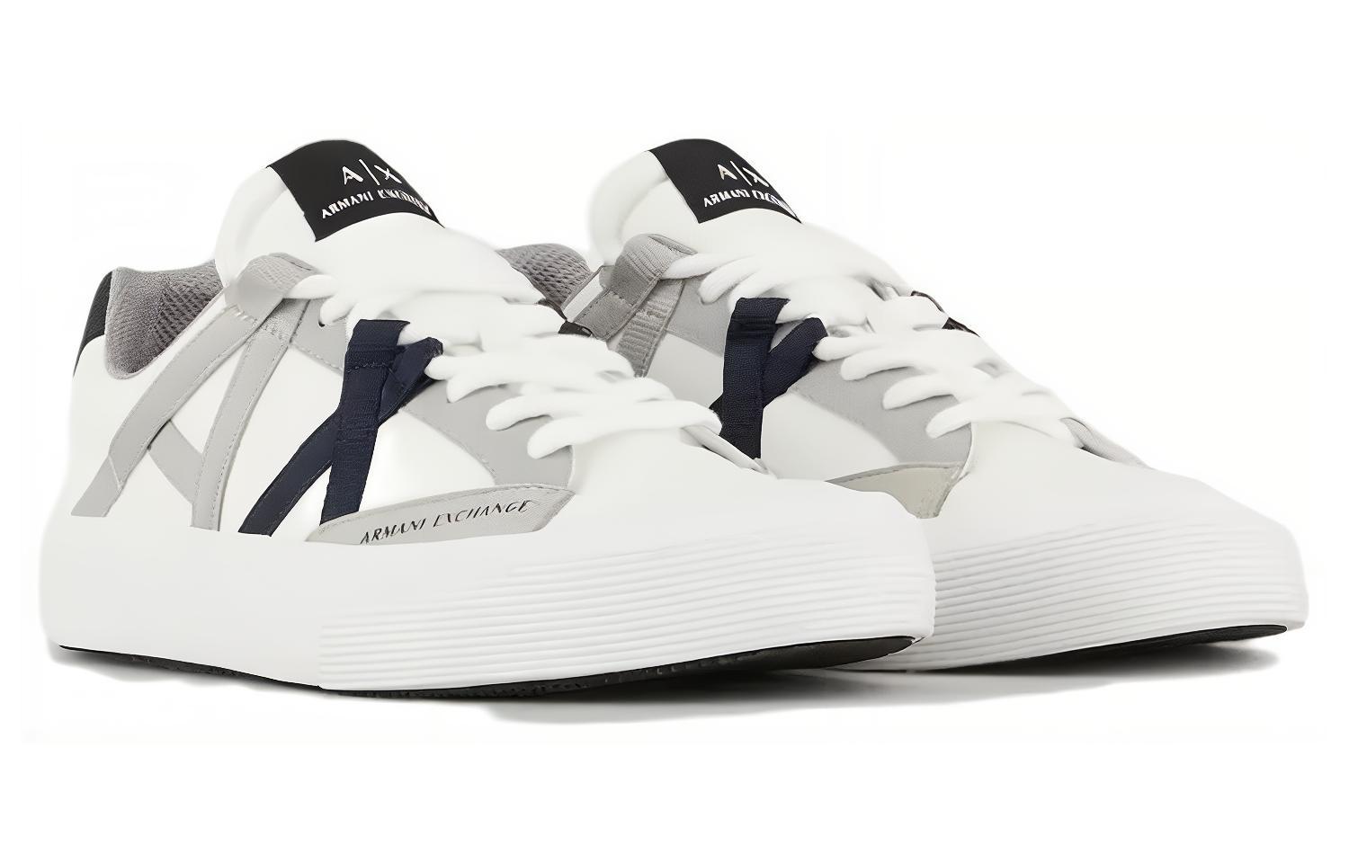 Armani Exchange Lace-Up Round Toe 'Fashion Grey White Black' 圖 2