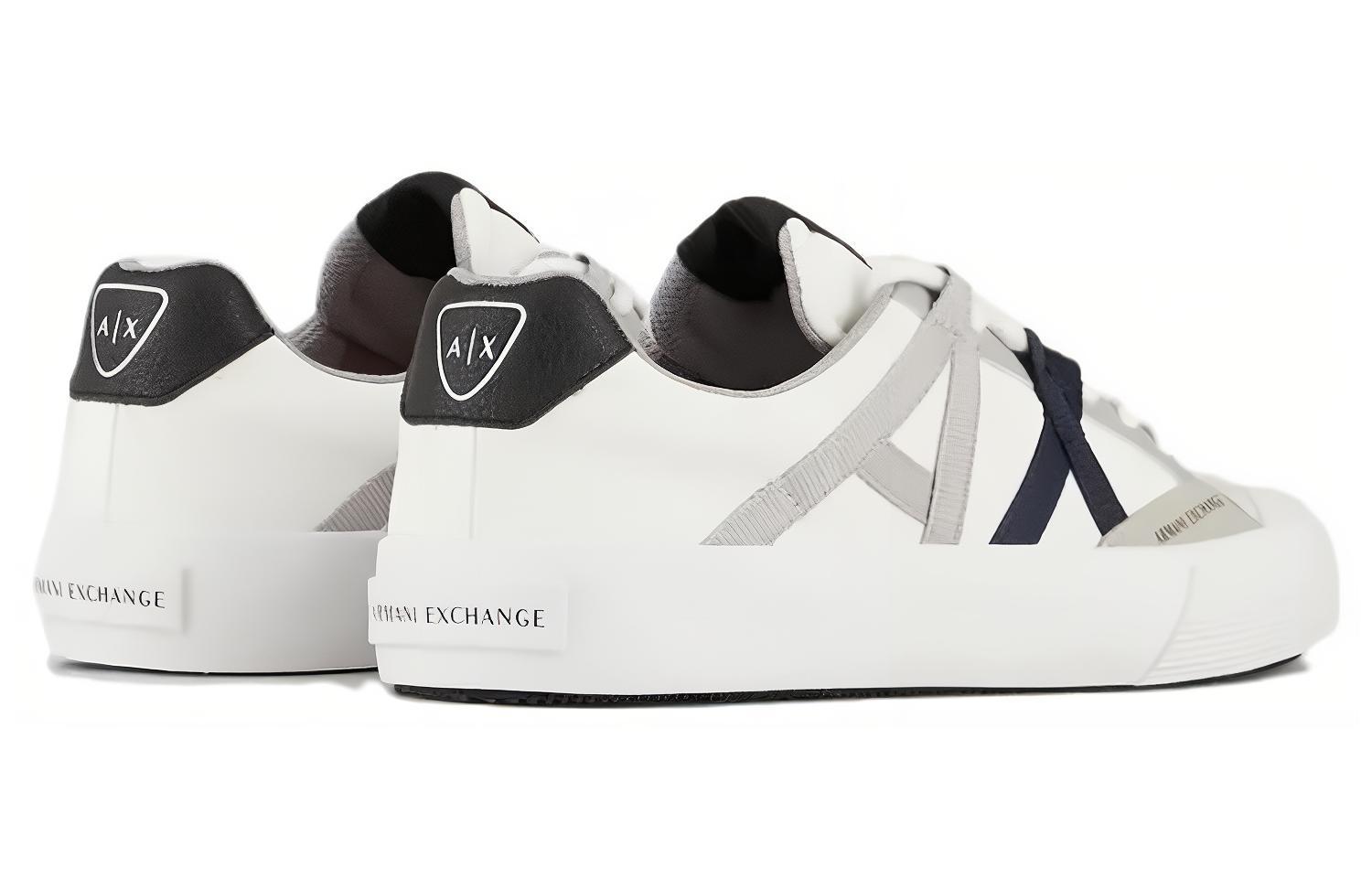 Armani Exchange Lace-Up Round Toe 'Fashion Grey White Black' 圖 4