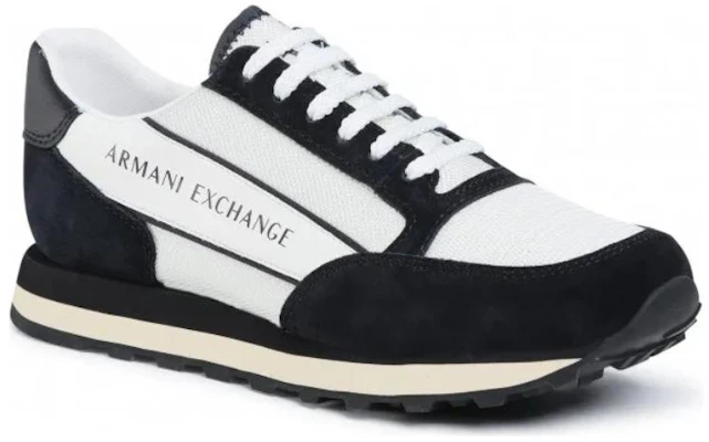 Armani Exchange Leather and Fabric Print Low Top Sneakers 'Black and White' XUX083-XV263-1A001 Order Armani Exchange Leather and Fabric Print Low Top Sneakers 'Black and White' XUX083-XV263-1A001