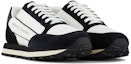 Lookbook Armani Exchange Kasut Sneakers Kulit dan Fabrik Rendah 'Hitam dan Putih' XUX083-XV263-1A001